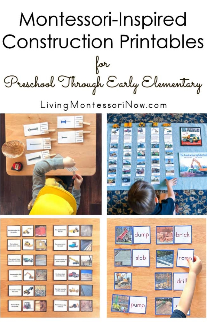 Montessori-Inspired Construction Printables for Preschool Through Early Elementary