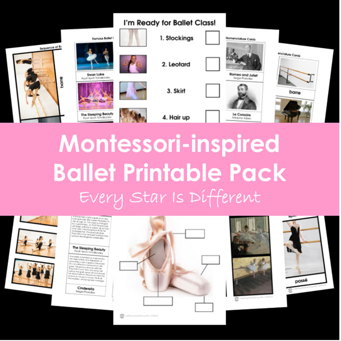 Montessori-Inspired Ballet Printable Pack from Every Star Is Different