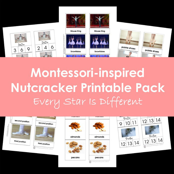 Montessori-Inspired Ballet Math Printable Pack from Every Star Is Different