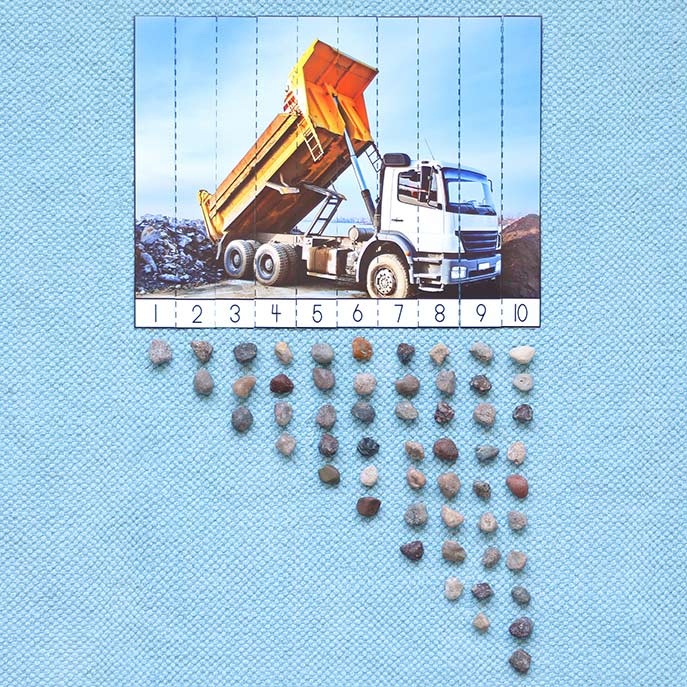 Roadwork - Number Puzzle 1-10 with Rocks