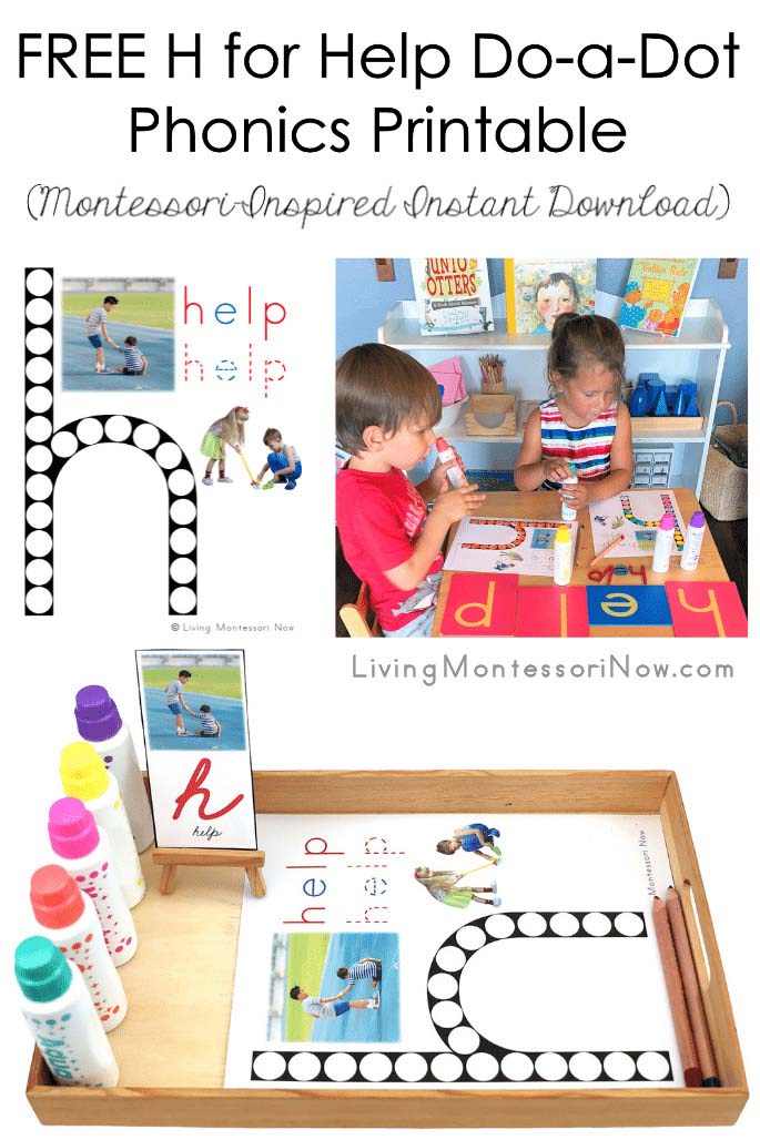 FREE H for Help Do-a-Dot Phonics Printable (Montessori-Inspired Instant Download)