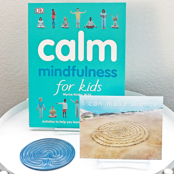 I Can Make Silence Peace Table with Mini Labyrinth and Calm Book