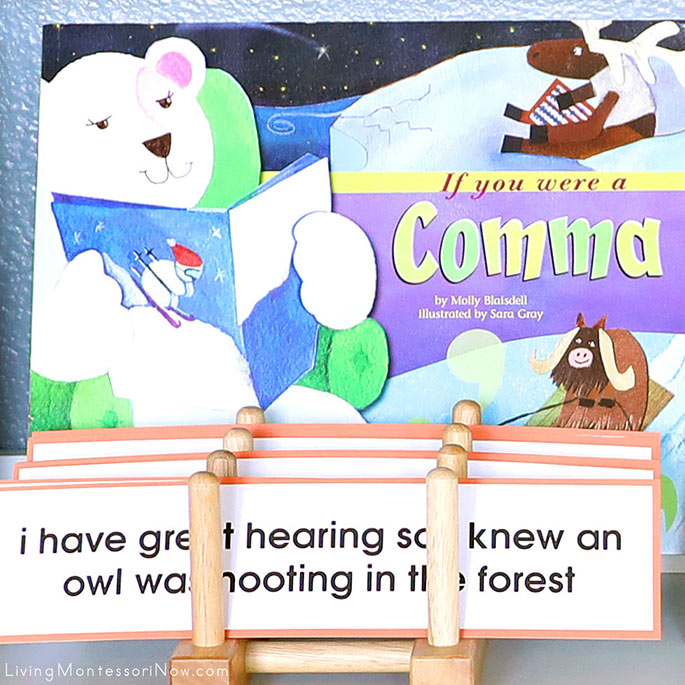 If You Were a Comma Book with Comma Writing Mechanics Sentence Challenge Cards