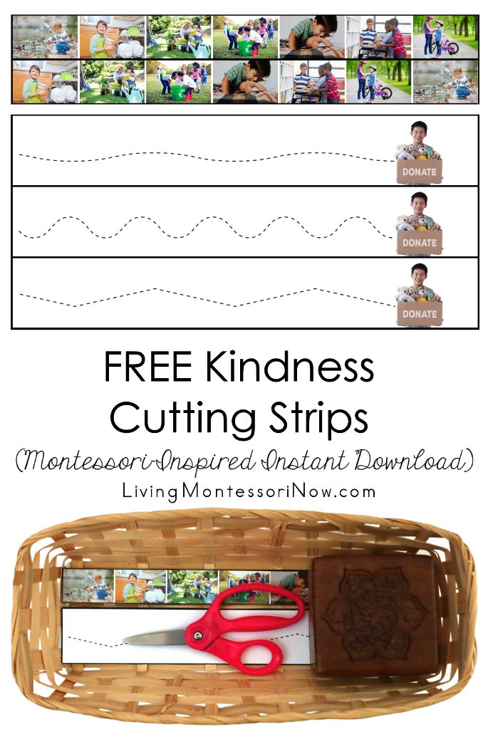 FREE Kindness Cutting Strips (Montessori-Inspired Instant Download)