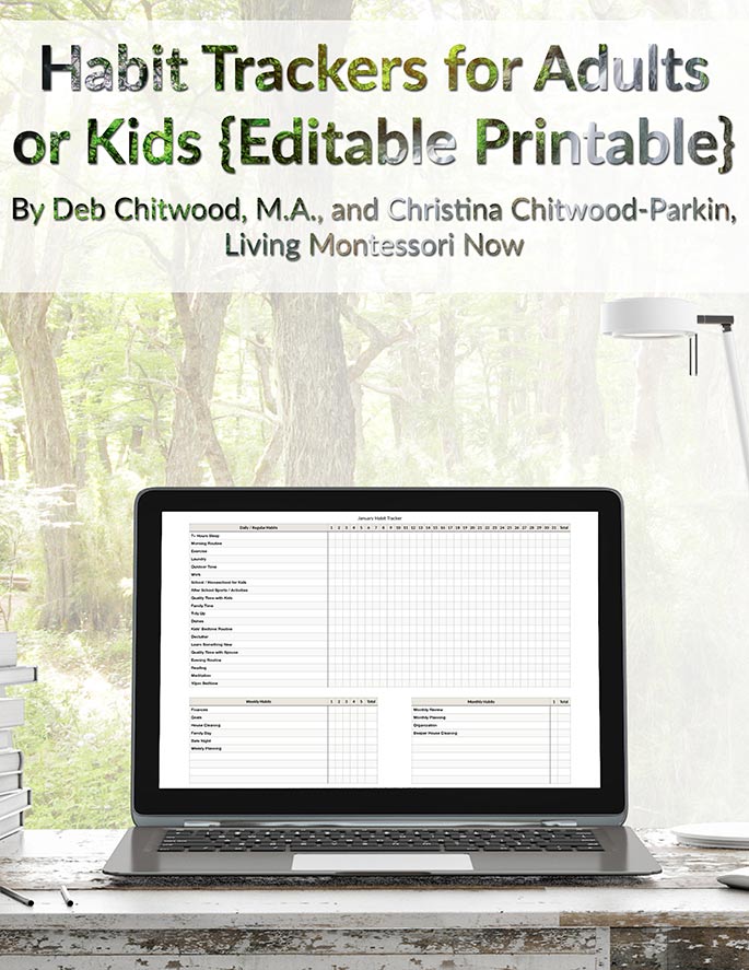 Editable Habit Trackers for Kids or Adults