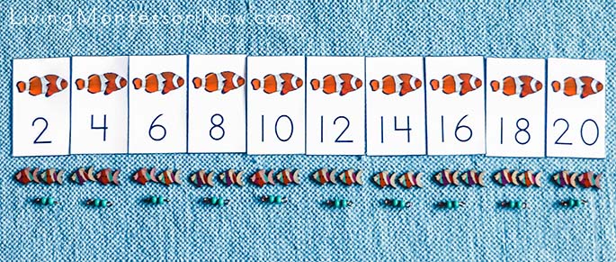 Fish and Bead Bars Skip Counting by 2s