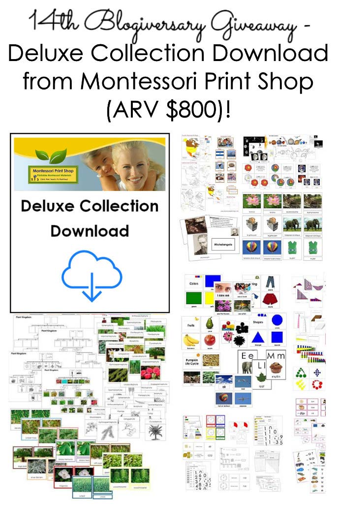 14th Blogiversary Giveaway - Montessori Print Shop Deluxe Collection Download (ARV $800)!!!