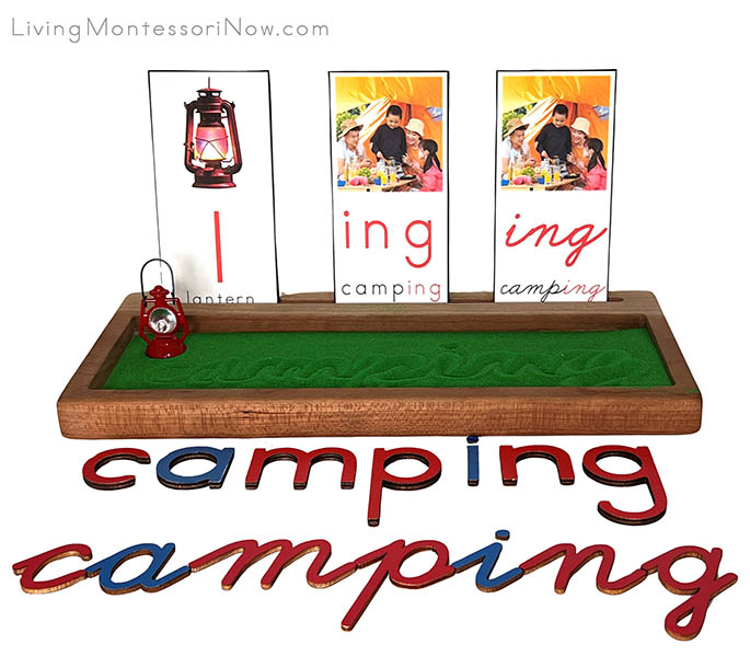 Sand Writing Tray for a Camping Theme