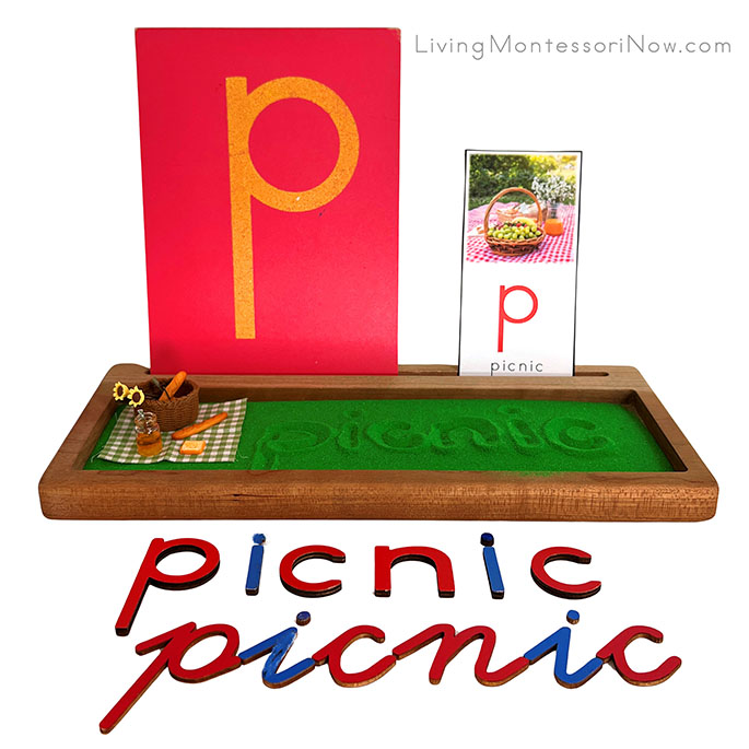 Sand Writing Tray for a Picnic Theme