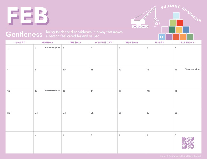 February 2026 Calendar from iMom February 2026 Calendar from iMom