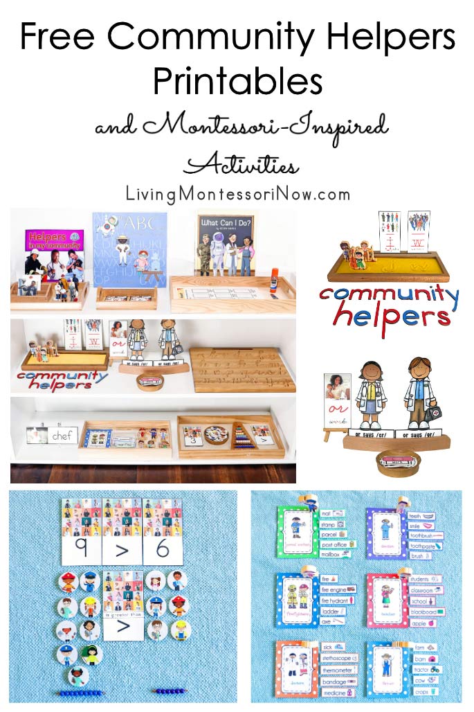 Free Community Helpers Printables and Montessori-Inspired Activities
