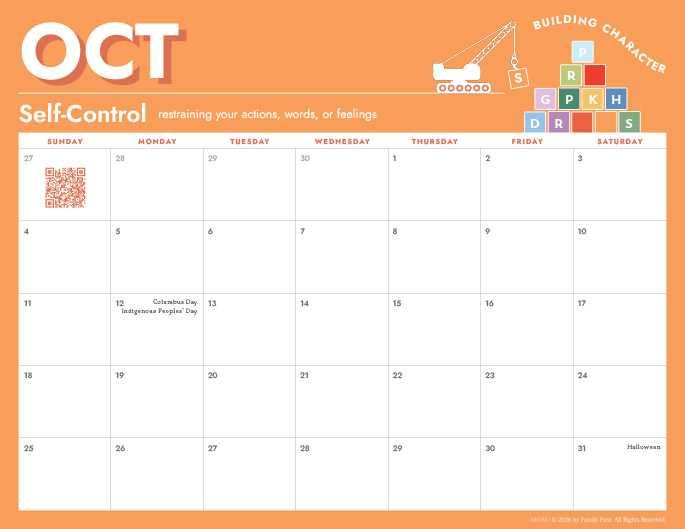 October 2026 Calendar from iMom October 2026 Calendar from iMom