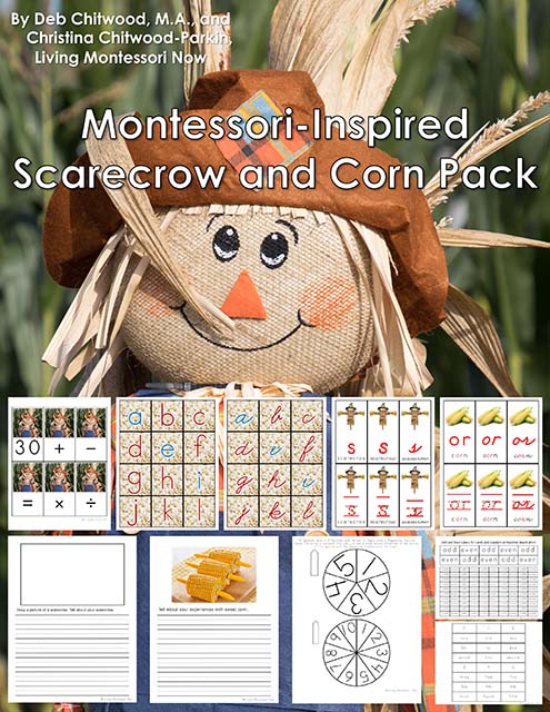 Montessori-Inspired Scarecrow and Corn Pack