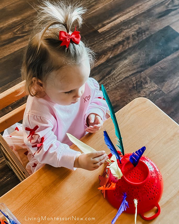 Having fun with colander turkey decorating Having fun with colander turkey decorating