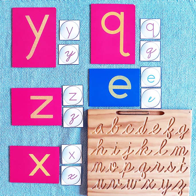 Letter Sounds with Mirror Print and Cursive Letters Letter Sounds with Mirror Print and Cursive Letters