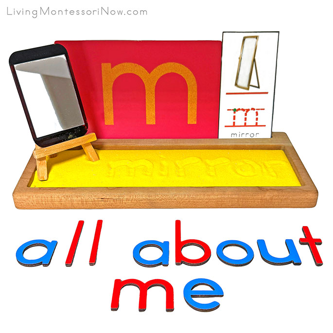 Sand Writing Tray for an All About Me Theme Sand Writing Tray for an All About Me Theme