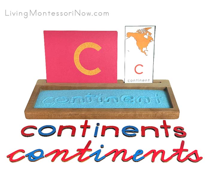 Sand Writing Tray for a Continents Theme