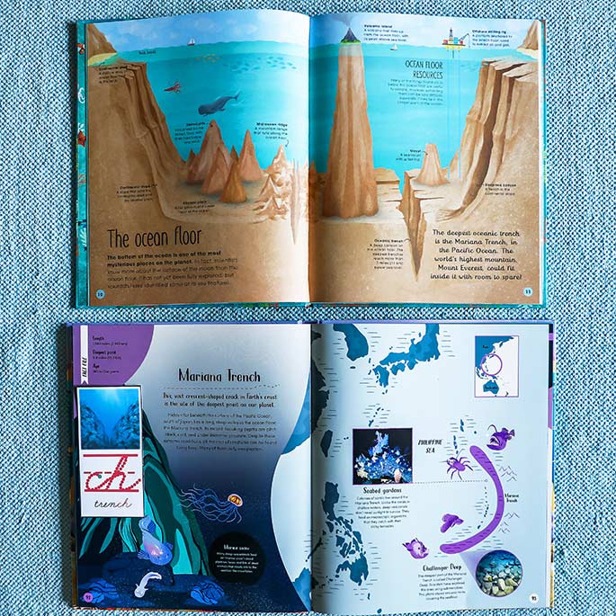 DK's Earth's Incredible Oceans and Ocean Books with ch in Trench phonogram Cards DK's Earth's Incredible Oceans and Ocean Books with ch in Trench phonogram Cards