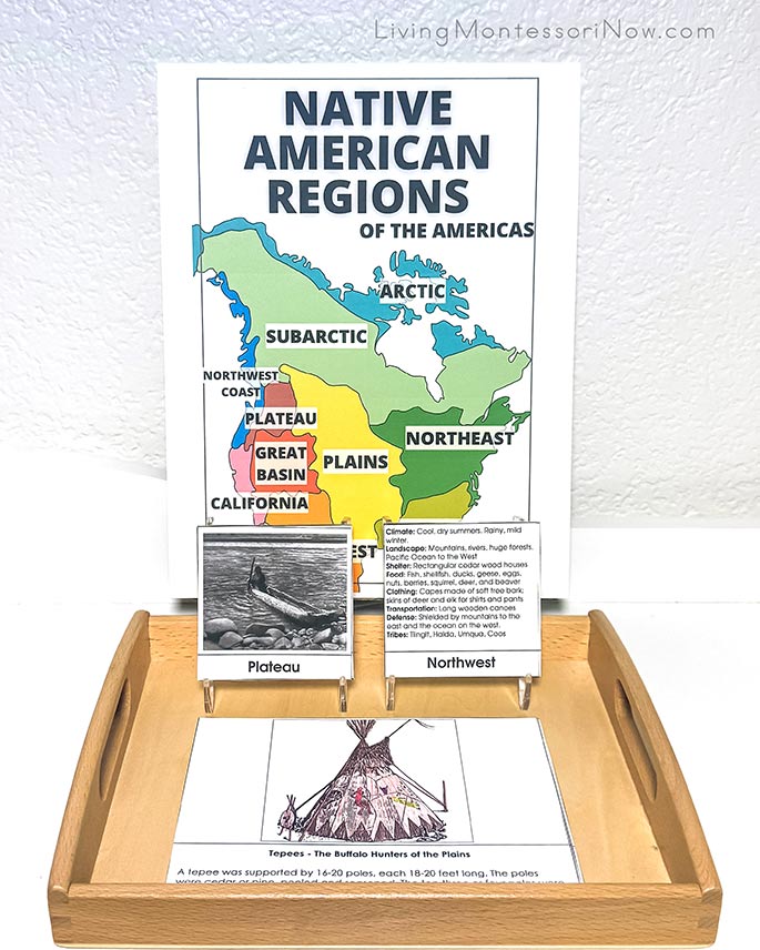 Native American Regions with Native American Regions and Homes Cards Native American Regions with Native American Regions and Homes Cards